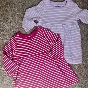 Hanna Andersson Pink and Purple Striped Kids Dresses